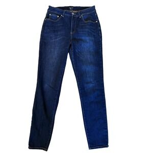 UNIVERSAL STANDARD Joni Jeans High Rise Curve Slim Leg Midnight Blue Sz 10 Long